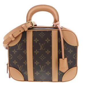 Louis Vuitton Monogram Valisette Shoulder Bag Trunk Brown